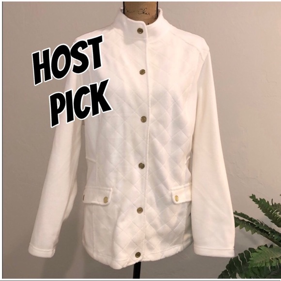 Liz Claiborne Jackets & Blazers - ^|Liz Claiborne|^ NWOT White Quilted Jacket
